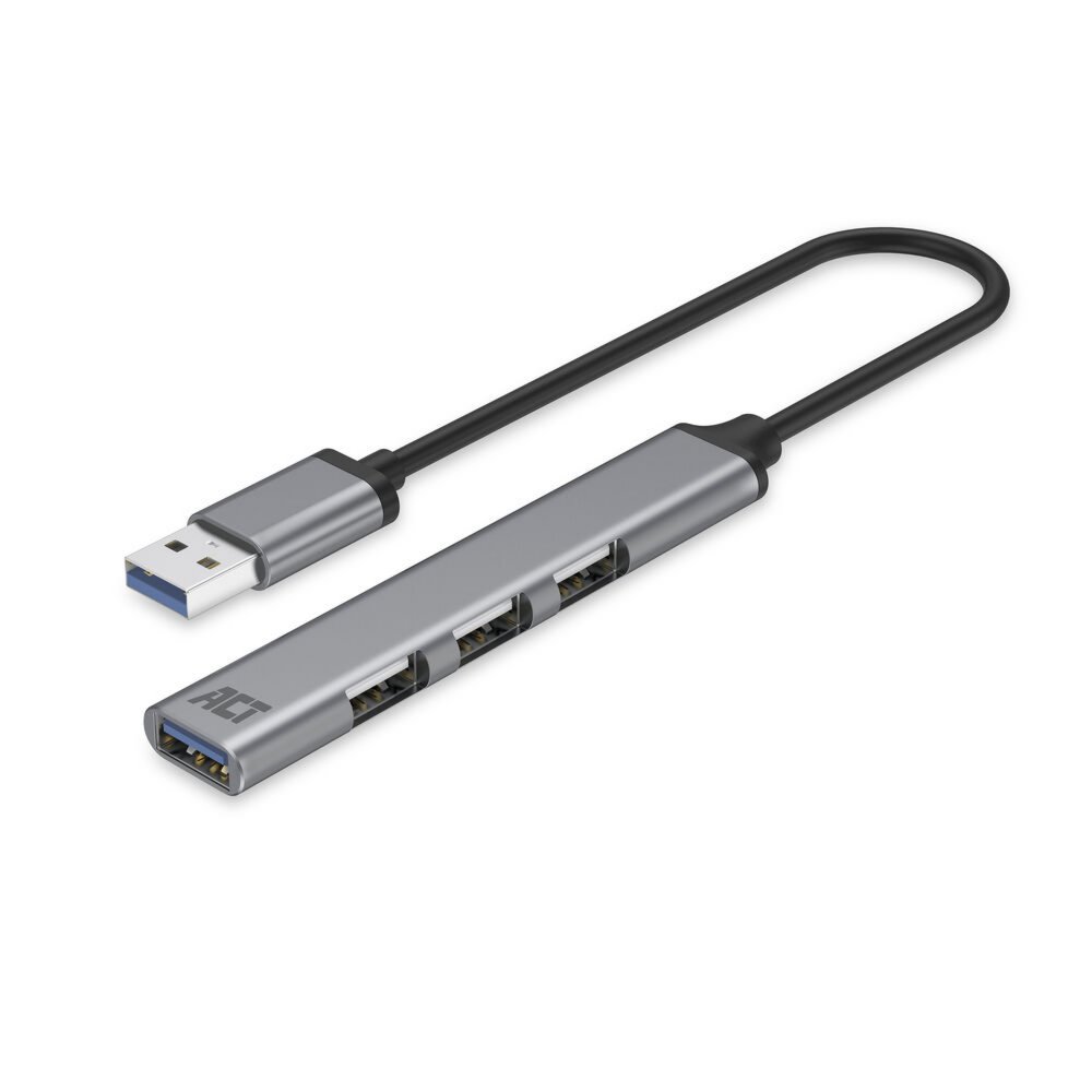 ACT AC6325 interface hub USB 3.2 Gen 1 (3.1 Gen 1) Type-A 5000 Mbit/s Grijs – 1