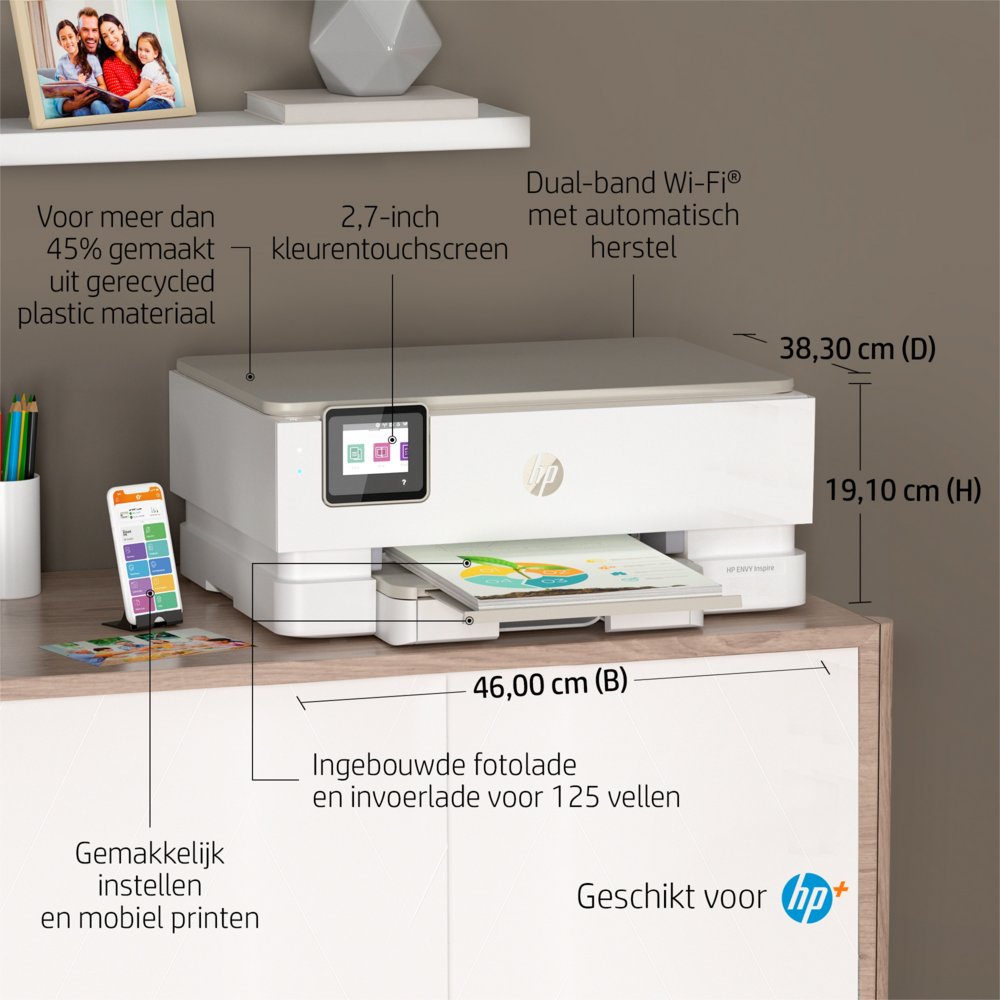 HP ENVY HP Inspire 7220e All-in-One printer, Kleur, Printer voor Home, Printen, kopiëren, scannen, Draadloos; HP+; Geschikt voor HP Instant Ink; Scan naar pdf – 21