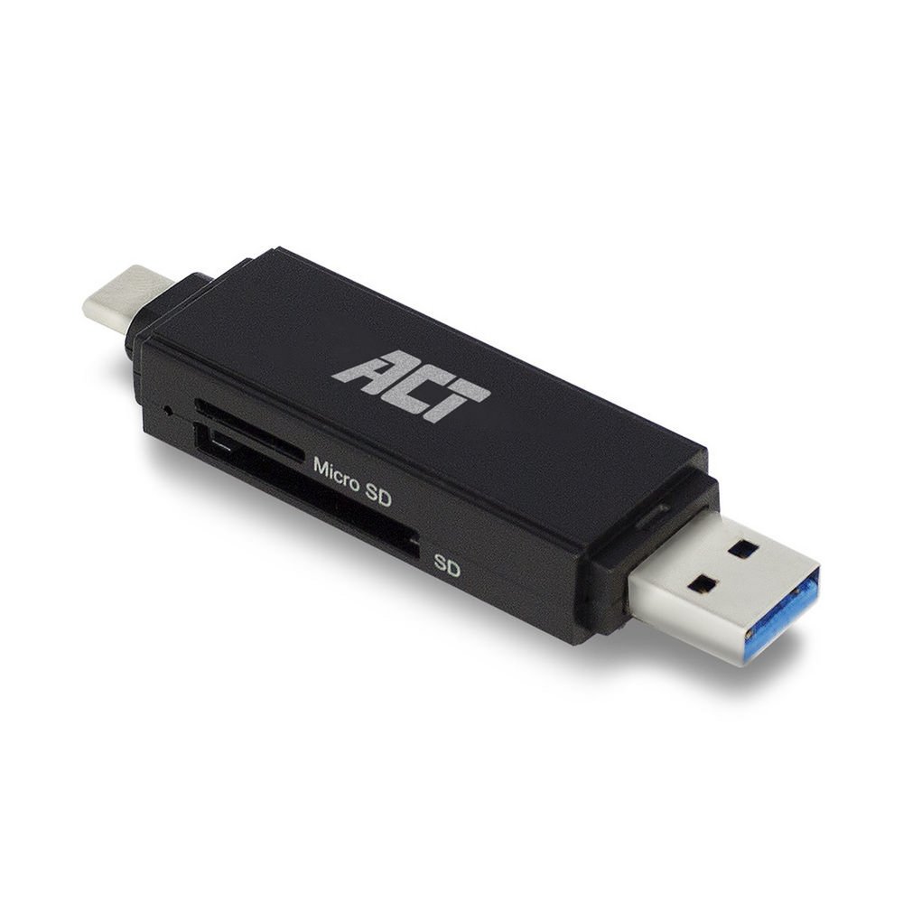 ACT AC6375 geheugenkaartlezer USB 3.2 Gen 1 (3.1 Gen 1) Zwart – 0