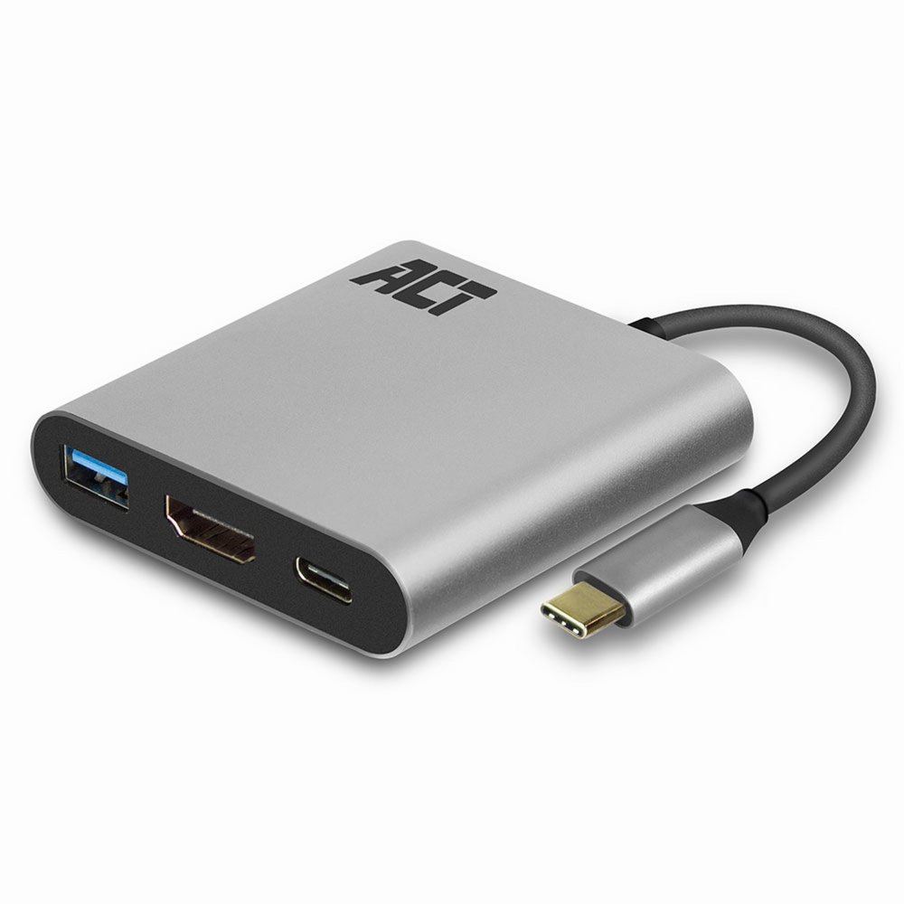 ACT AC7022 USB-C naar HDMI female adapter met PD Pass-Through 60W, 4K, USB-A – 0