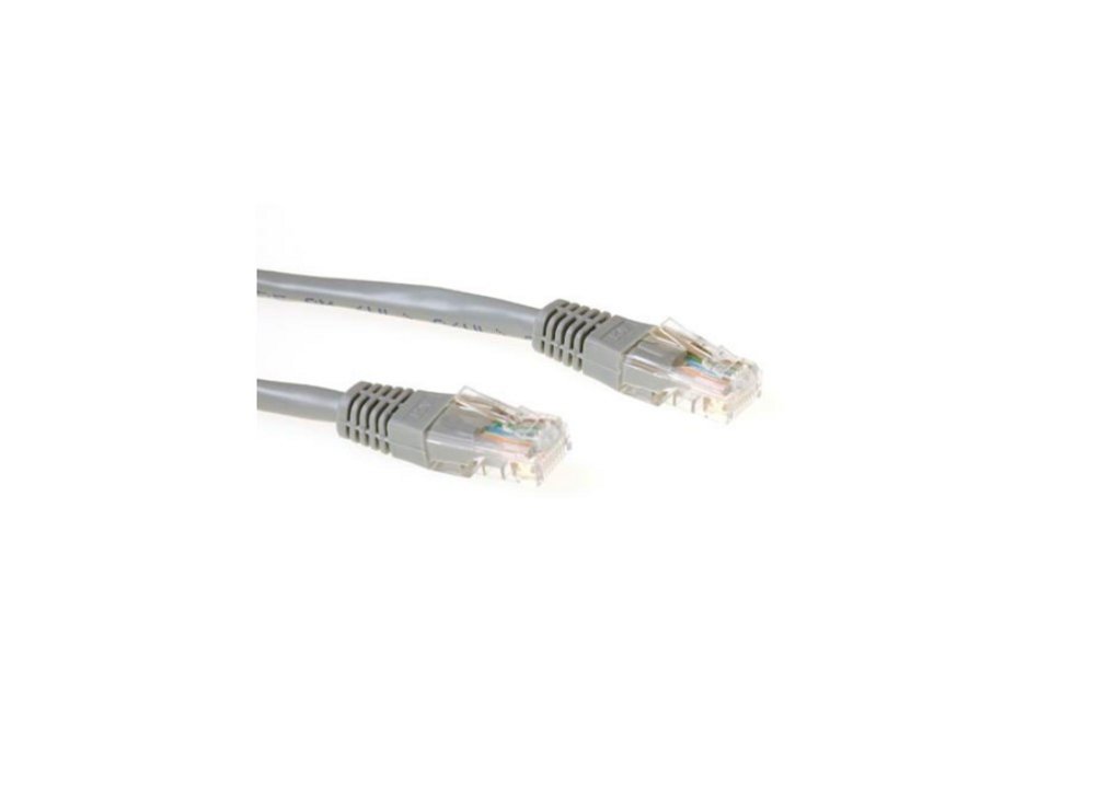 ACT Grijze 0,5 meter UTP CAT5E patchkabel met RJ45 connectoren – 0