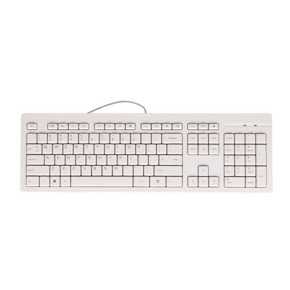 HP 125 White Wired USB Keyboard QWERTZ – 0