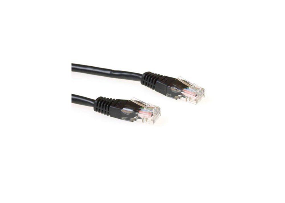 ACT Zwarte 15 meter UTP CAT6 patchkabel met RJ45 connectoren – 0