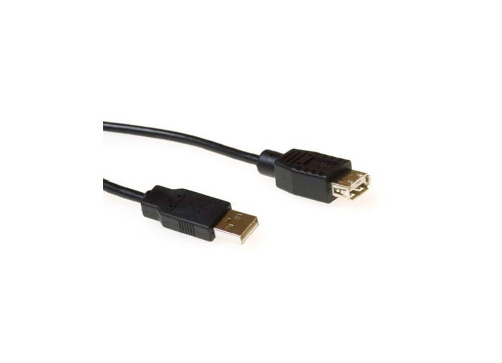 ACT USB 2.0 verlengkabel USB A male – USB A female zwart – 0