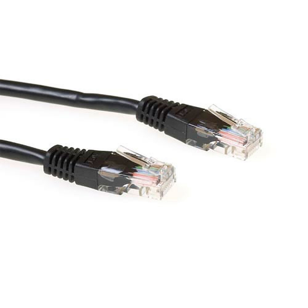 ACT Zwarte 5 meter UTP CAT6 patchkabel met RJ45 connectoren – 0