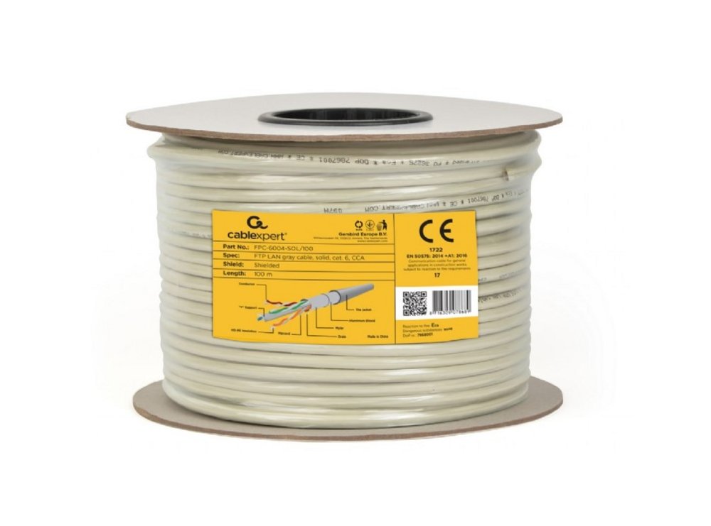 Gembird FPC-6004-SOL netwerkkabel Grijs 100 m Cat6 F/UTP (FTP) – 0