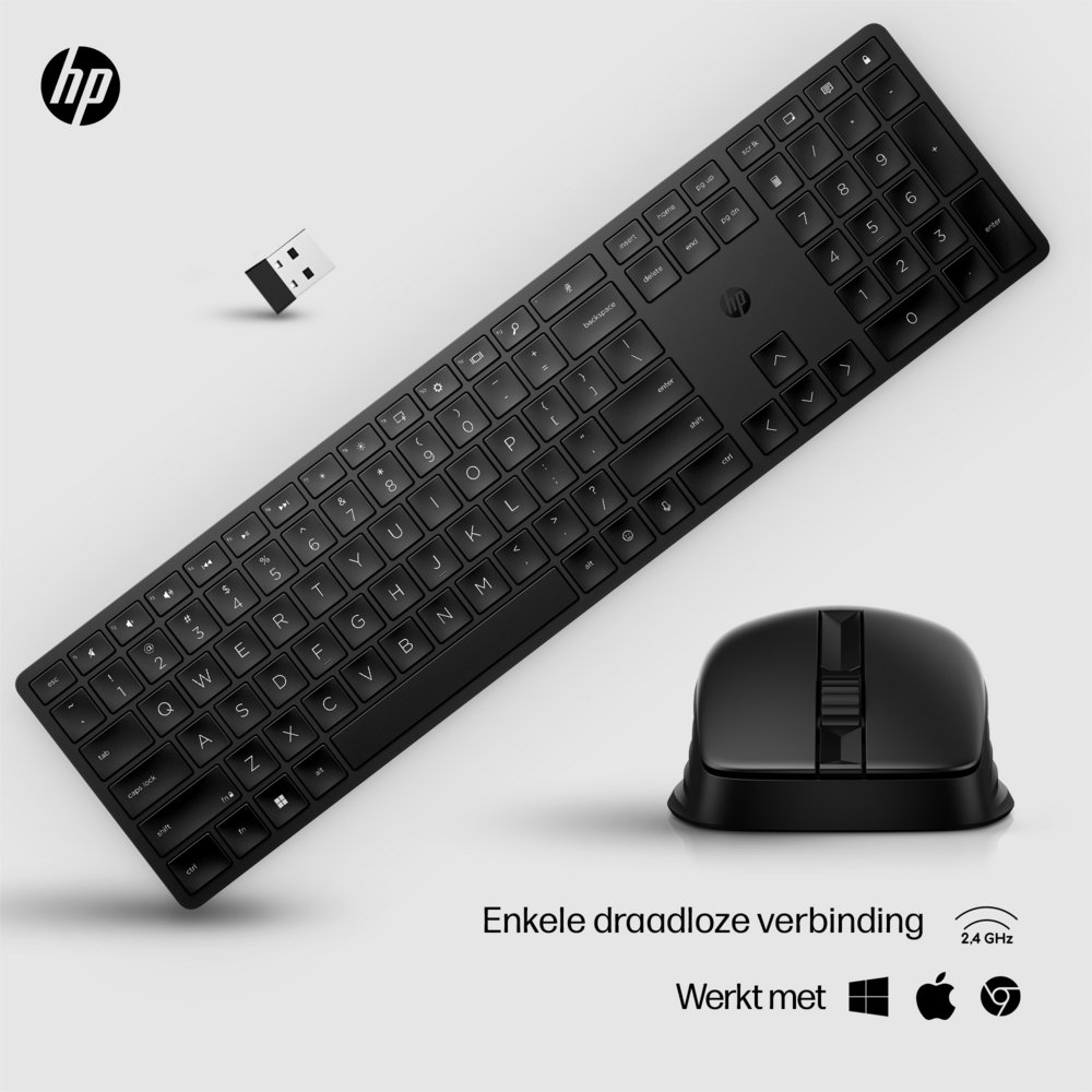 HP 650 draadloze toetsenbord- en muiscombinatie (Qwerty EU) – 3