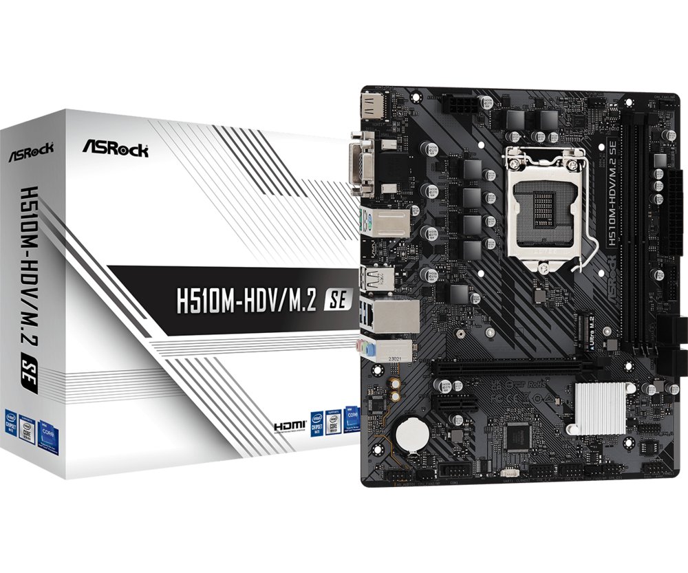 Asrock H510M-HDV/M.2 SE Intel H470 LGA 1200 (Socket H5) micro ATX – 1