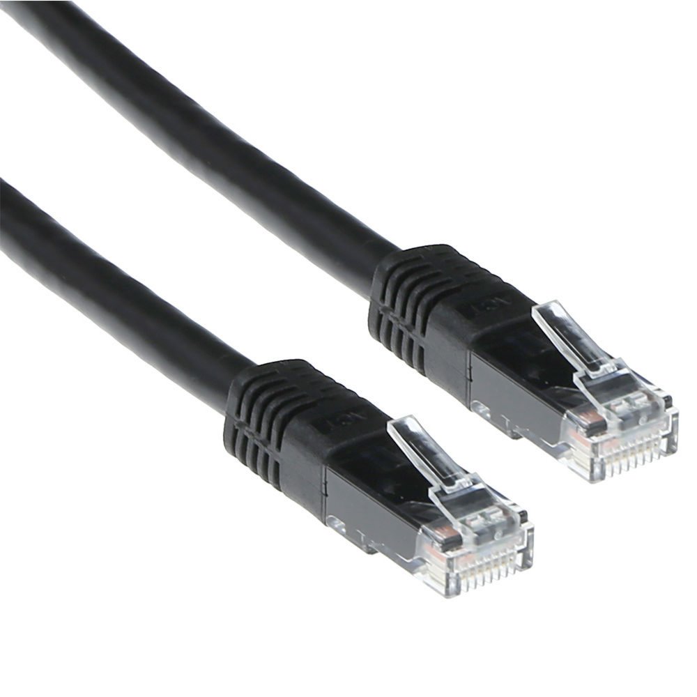 ACT Zwarte 15 meter UTP CAT5E patchkabel met RJ45 connectoren – 0