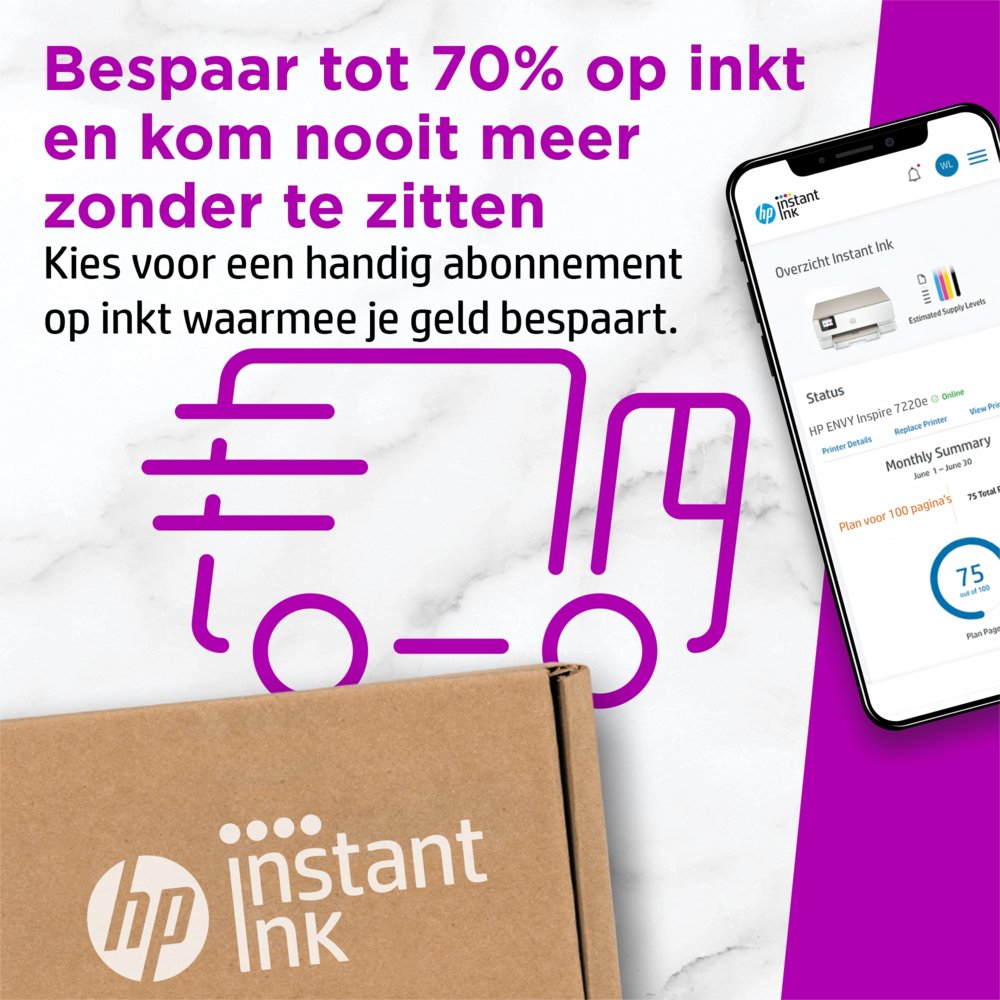 HP ENVY HP Inspire 7220e All-in-One printer, Kleur, Printer voor Home, Printen, kopiëren, scannen, Draadloos; HP+; Geschikt voor HP Instant Ink; Scan naar pdf – 18