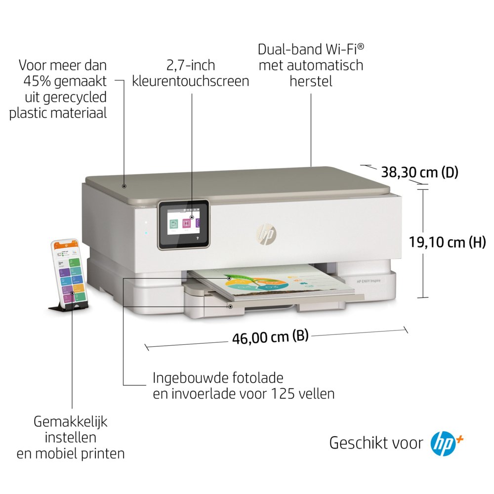 HP ENVY HP Inspire 7220e All-in-One printer, Kleur, Printer voor Home, Printen, kopiëren, scannen, Draadloos; HP+; Geschikt voor HP Instant Ink; Scan naar pdf – 10