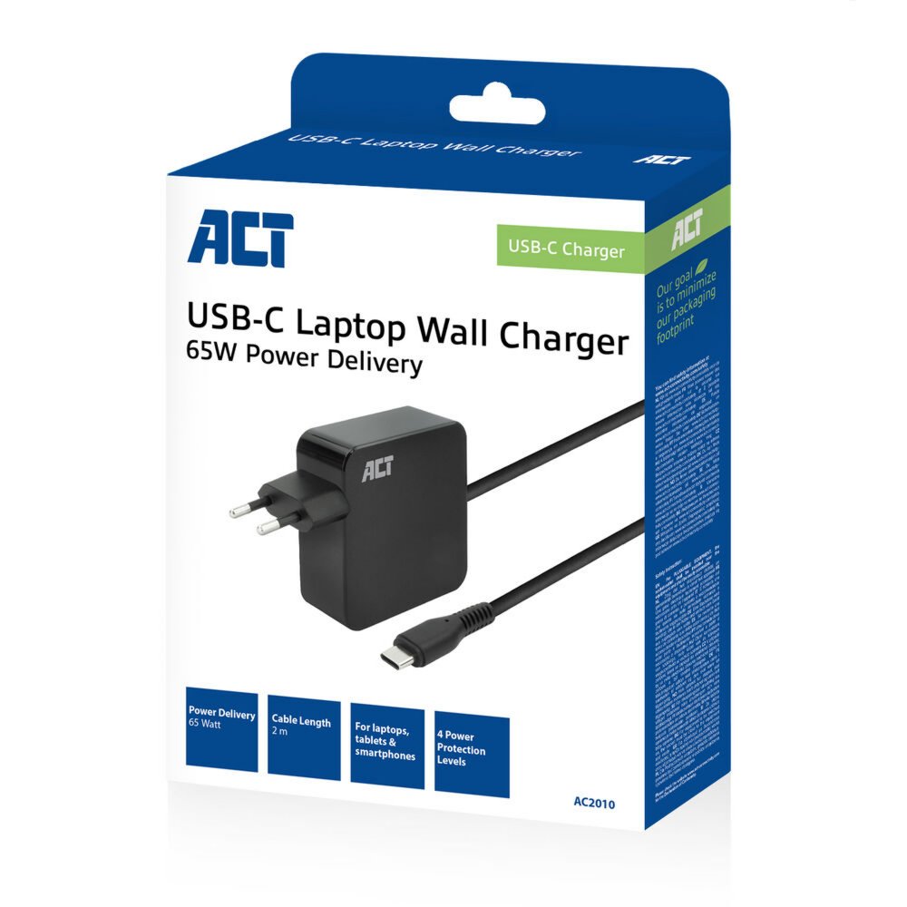 ACT USB-C laptoplader 65W PDP 2m – 8