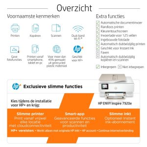HP Envy Inspire 7920e AiO Inkjetprinter | 4800 x 1200 DPI | Wifi | Kleur - Afbeelding 13