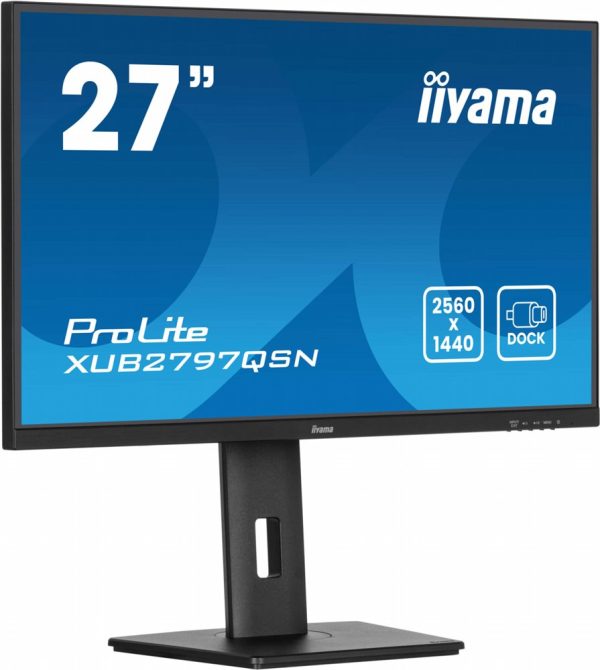 iiyama ProLite XUB2797QSN-B2 27'' | 2560x1440 QHD IPS | 100Hz | USB-C Dock | RJ45 LAN | 1ms | Monitor - 0