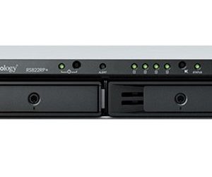 Synology RS822RP+ | 4-Bay 1U Rackmount NAS | AMD Ryzen V1500B | 2GB DDR4 ECC (Uitbreidbaar tot 32GB) | Redundante Voeding | 4x 1GbE LAN | PCIe 3.0 | DSM - Afbeelding 1