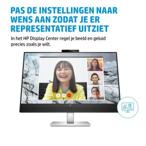HP E34m G4 34" | 3440x1440 VA | 75Hz | Curved | USB-C | Webcam, Speakers, Microphone | Conference Monitor | Ergonomic Adjustments - Afbeelding 12