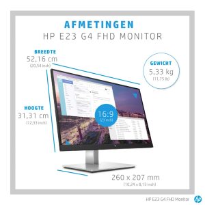 HP E-Series E23 G4 23" | 1920x1080 IPS | 60Hz | Monitor - Afbeelding 8