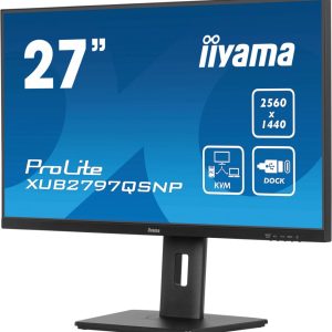 iiyama ProLite XUB2797QSNP-B1 27'' | 2560x1440 QHD IPS | 100Hz | USB-C Dock | KVM Switch | 1ms | Monitor - Afbeelding 3