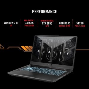 ASUS TUF Gaming A17 | 17.3" Full HD IPS 144Hz | AMD Ryzen 5 7535HS | 16GB DDR5 RAM | 512GB SSD | GeForce RTX 2050 | Windows 11 Professional - Afbeelding 3