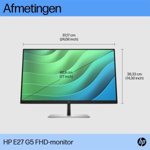 HP E27 G5 27'' | 1920x1080 IPS | 75Hz | USB-Hub | Ergonomisch Design | Full HD Monitor - Afbeelding 6