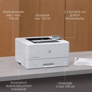 HP LaserJet Enterprise M406dn Printer | 1200 x 1200 DPI | Zwart/Wit - Afbeelding 6