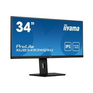 iiyama ProLite XUB3493WQSU-B5 34" | 3440x1440 UWQHD IPS | 75Hz | 4ms | 21:9 Ultrawide | USB-Hub | Monitor | RENEWED - Afbeelding 1