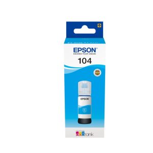 Epson 104 EcoTank Inktfles | Kleur: Cyaan | Compatibel met Epson EcoTank-printers - Afbeelding 1