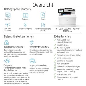 HP Color LaserJet Pro MFP M479fdw AiO Printer | 600 x 600 DPI | Wifi | Kleur - Afbeelding 8