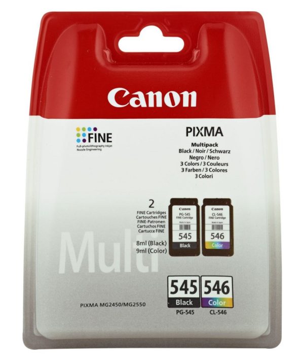Canon PG-545 / CL-546 Multipack | Inktcartridges | Origineel | Zwart + Cyaan, Magenta, Geel | 2 stuks - 0