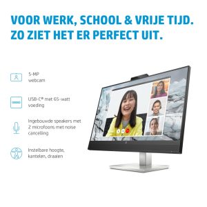 HP E34m G4 34" | 3440x1440 VA | 75Hz | Curved | USB-C | Webcam, Speakers, Microphone | Conference Monitor | Ergonomic Adjustments - Afbeelding 16