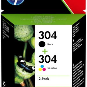 HP 304 | Originele Zwarte/Drie-Kleuren Inktcartridges | 2-Pack - Afbeelding 1