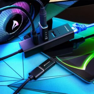 Sharkoon 4044951037575 | Docking Station & Poortreplicator | USB-C 3.2 Gen 1 | Draadloos | Zwart - Afbeelding 4