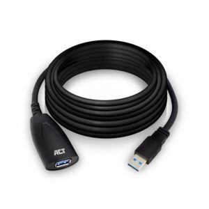ACT AC6105 | USB 2.0 Booster | 5m | Zwart - Afbeelding 1