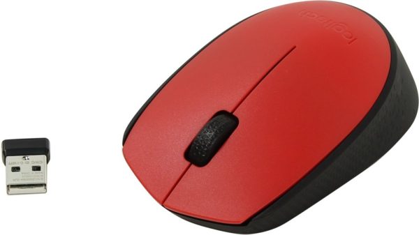 Logitech M171 | Draadloze Muis | Links- en Rechtshandig | RF | 1000 DPI | Rood/Zwart - 0