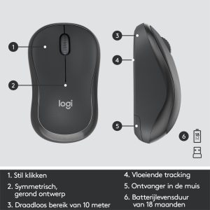 Logitech MK295 Silent | Draadloze Muis en Toetsenbordcombo | QWERTY - Afbeelding 13