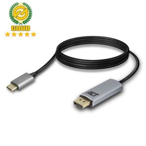 ACT AC7035 | USB-C naar DisplayPort Kabel | 1,8 m - Afbeelding 4