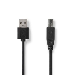 Nedis CCGT60100BK20 | USB 2.0 | USB-A naar USB-B | 2m | Zwart - Afbeelding 3
