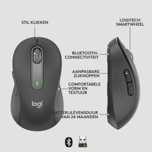 Logitech Signature M650 for Business | Draadloze Muis | Rechtshandig | RF + Bluetooth | 4000 DPI | Grafiet - Afbeelding 13