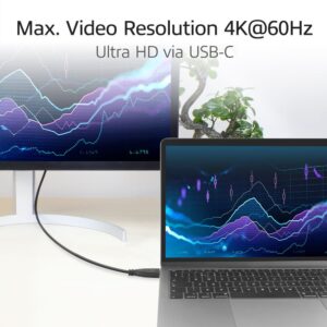 ACT AC7472 | USB 3.2 Gen 2 Kabel | USB-C (recht) naar USB-C (haaks boven/beneden) | 60W | 10Gbps | 2m | Zwart - Afbeelding 5