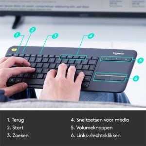 Logitech K400 | Draadloos Toetsenbord met Touchpad | QWERTY - Afbeelding 5