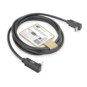 ACT AC7477 | USB 3.2 Gen 2 Kabel | USB-C (haaks boven/beneden) naar USB-C (haaks boven/beneden) | 60W | 10Gbps | 1m | Zwart - Afbeelding 8