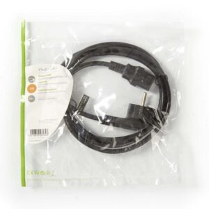 Nedis CEGP10000BK20 | 2 m Stroomkabel | Type F (CEE 7/7) Haaks naar IEC-320-C13 | Zwart | 10A | PVC - Afbeelding 5