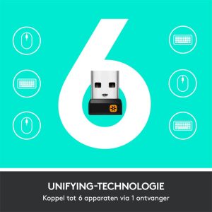 Logitech Marathon M705 | Draadloze Muis | Rechtshandig | RF | 1000 DPI | Zwart - Afbeelding 10