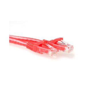 ACT UTP Cat 6A Patchkabel | 0,25 m | Snagless | RJ45 | Rood - Afbeelding 1