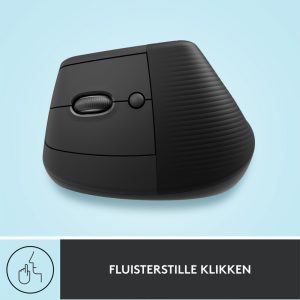 Logitech Lift | Ergonomische Draadloze Muis | Linkshandig | RF + Bluetooth | 4000 DPI | Grafiet - Afbeelding 10