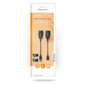 Nedis USB-A Ethernet | 0,2 m | Zwart - Afbeelding 4