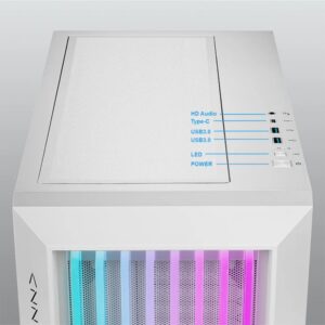 Azza Guardian 520 RGB | Midi Tower Case | Wit - Afbeelding 4