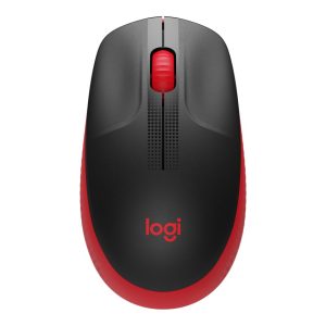 Logitech M190 | Draadloze Muis | Links- en Rechtshandig | RF | 1000 DPI | Zwart/Rood - Afbeelding 1