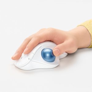 Logitech M575 Ergo Trackball | Ergonomische Draadloze Muis | Rechtshandig | RF + Bluetooth | 2000 DPI | Wit - Afbeelding 3