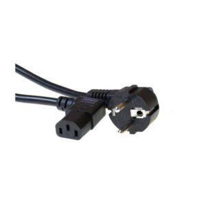 ACT 230V aansluitkabel | Schuko male (haaks) naar C13 (haaks) | 230V / 10A | Zwart | 2 m - Afbeelding 1